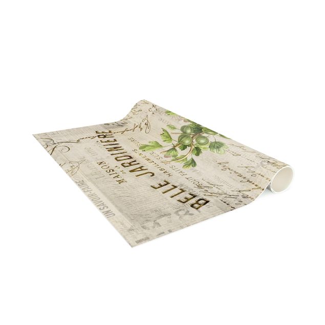 tapis modernes Collage Shabby Chic - Groseille
