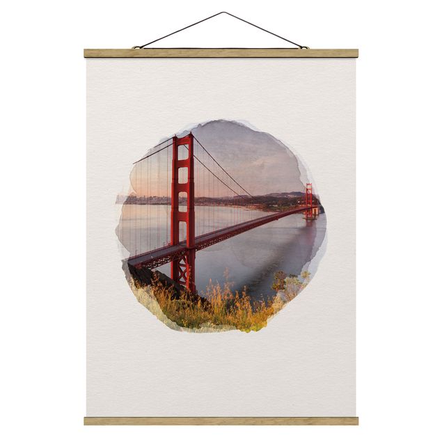 Tableaux de Rainer Mirau Aquarelles - Golden Gate Bridge à San Francisco
