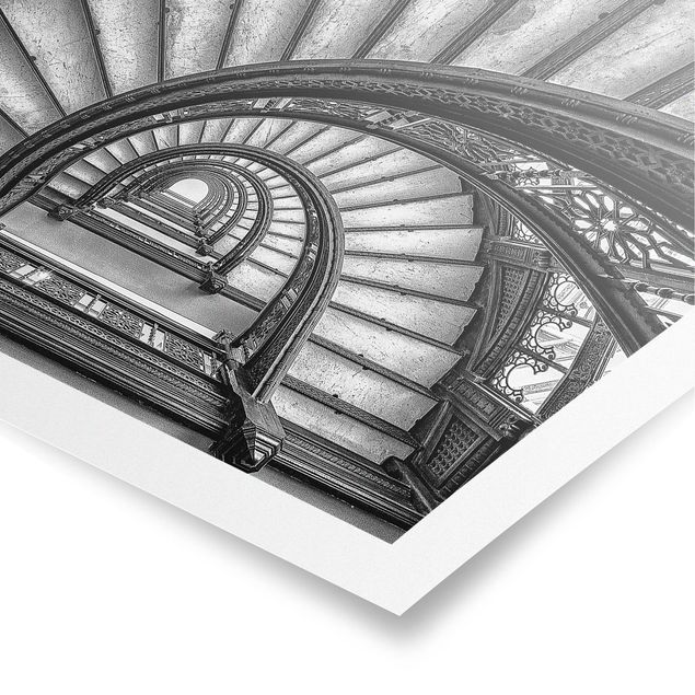 Tableaux noir et blanc Escalier de Chicago