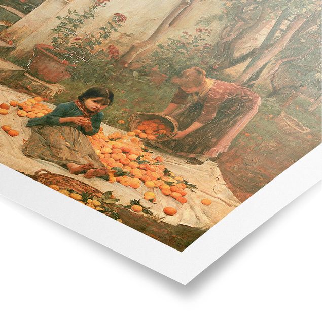 Tableau reproduction John William Waterhouse - Les cueilleurs d'orange
