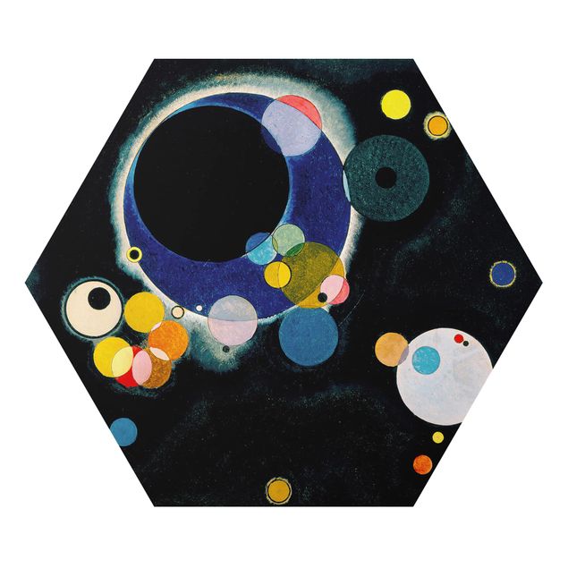 Tableau art abstrait Wassily Kandinsky - Cercles d'esquisses