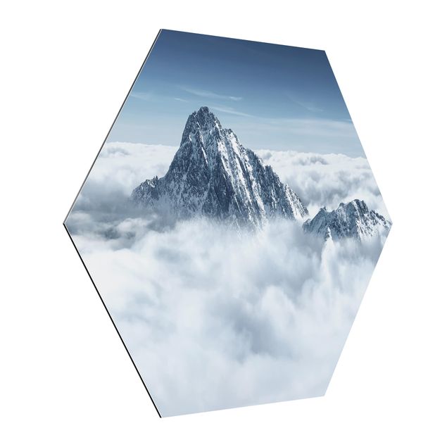 Tableaux modernes Les Alpes au-dessus des nuages
