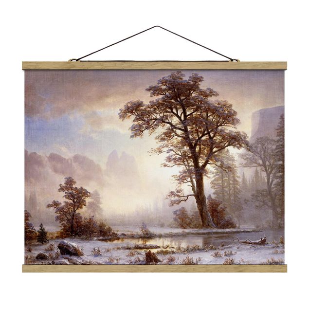 Tableau arbre Albert Bierstadt - Vallée du Yosemite, chute de neige