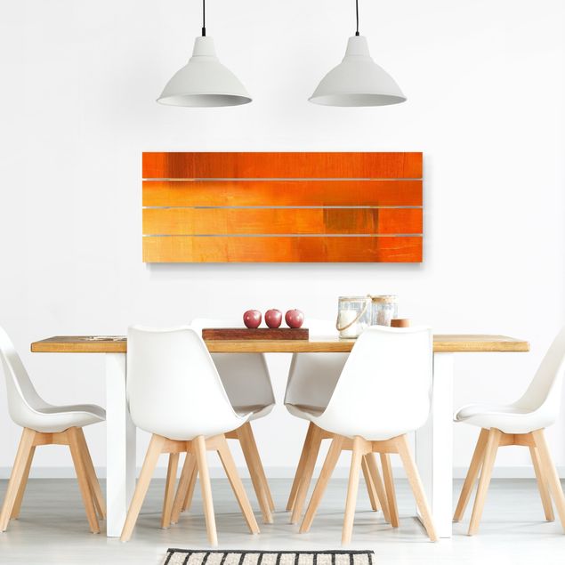 Tableaux muraux Composition en orange et brun 03