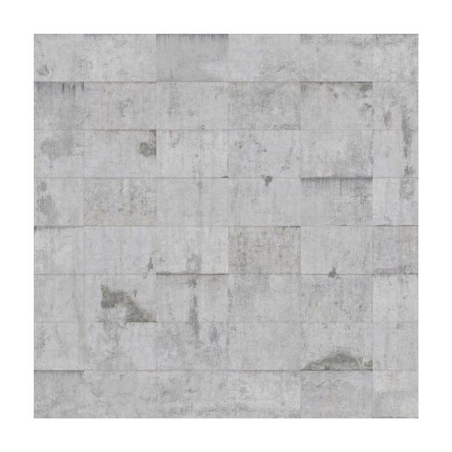 tapis modernes Brique de béton aspect gris