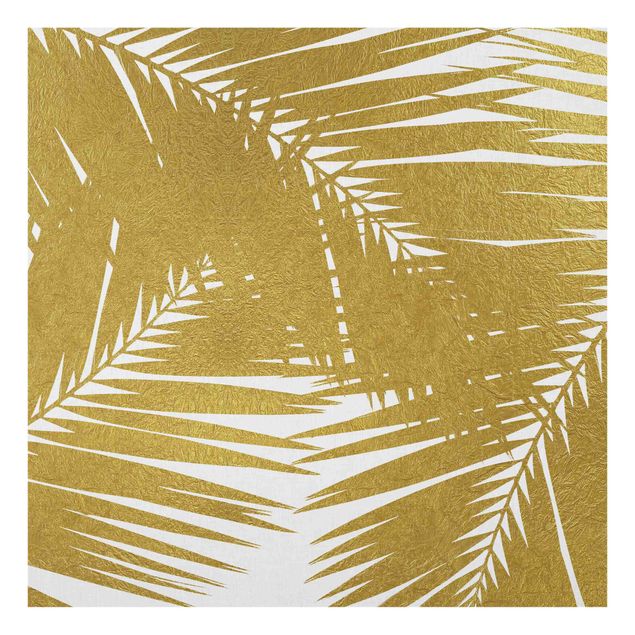 Fonds de hotte - View Through Golden Palm Leaves - Carré 1:1