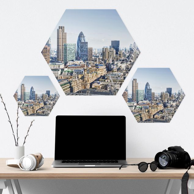 Hexagone en alu Dibond - City Of London
