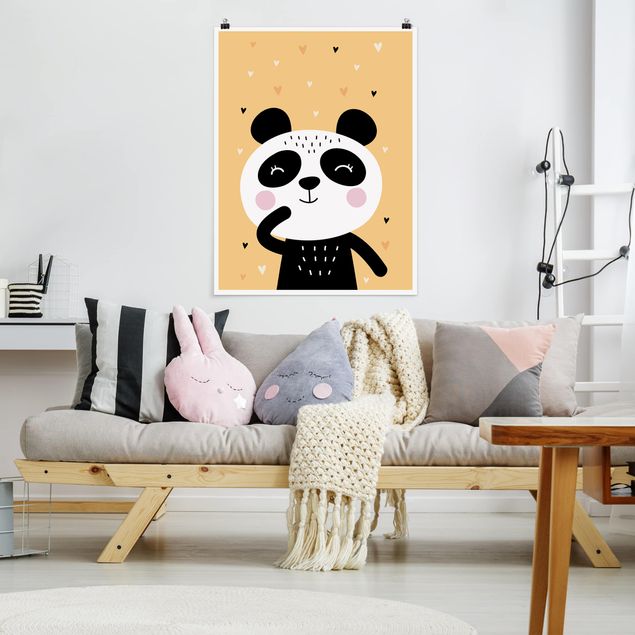 Tableaux modernes Le Panda le plus heureux