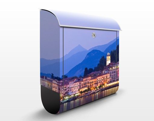 Boites aux lettres avec paysage Bellagio sur le lac de Côme