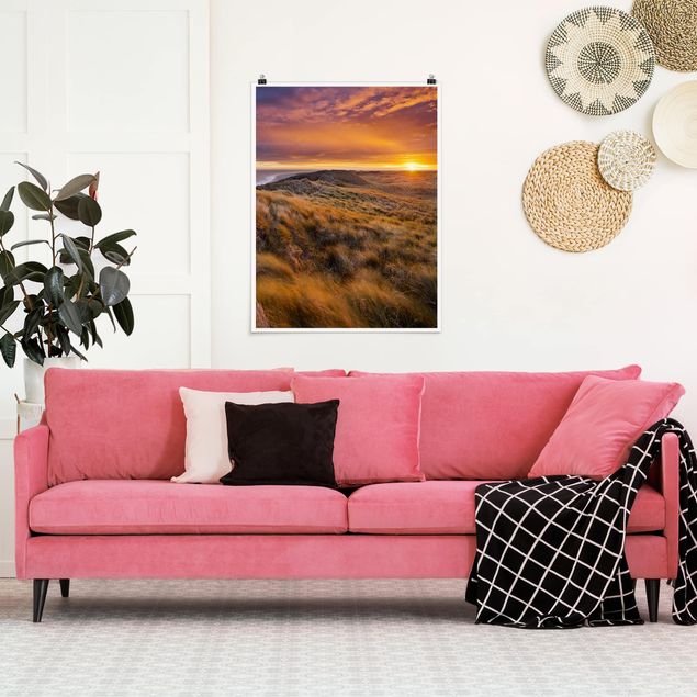 Tableau paysage Lever de soleil sur la plage de Sylt