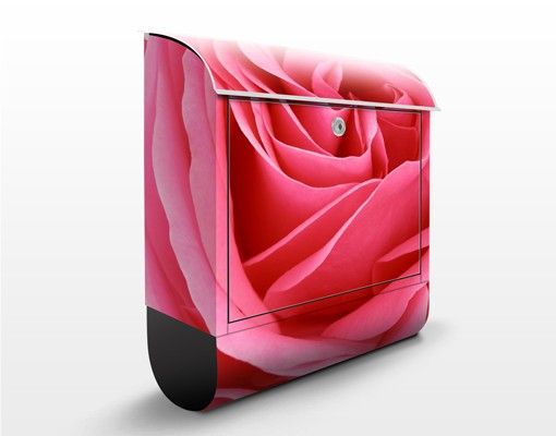 Boite aux lettres avec fleurs Lustful Pink Rose