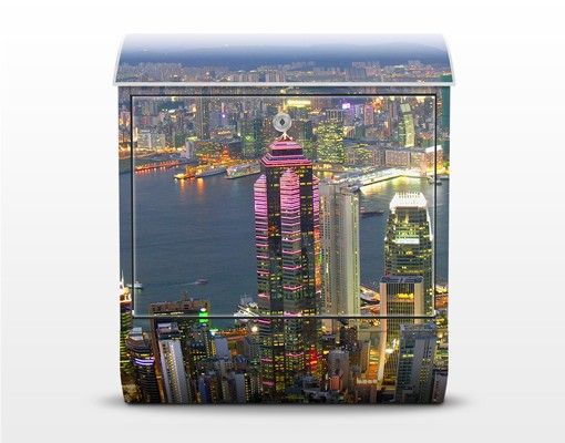 Boîte aux lettres originale Hong Kong Skyline