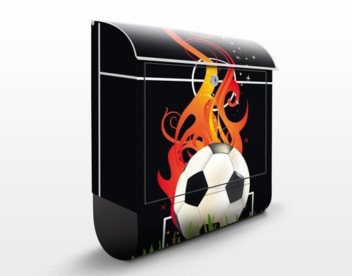 Boite a lettre noire Football on Fire