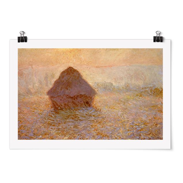 Décoration artistique Claude Monet - La meule de foin dans la brume