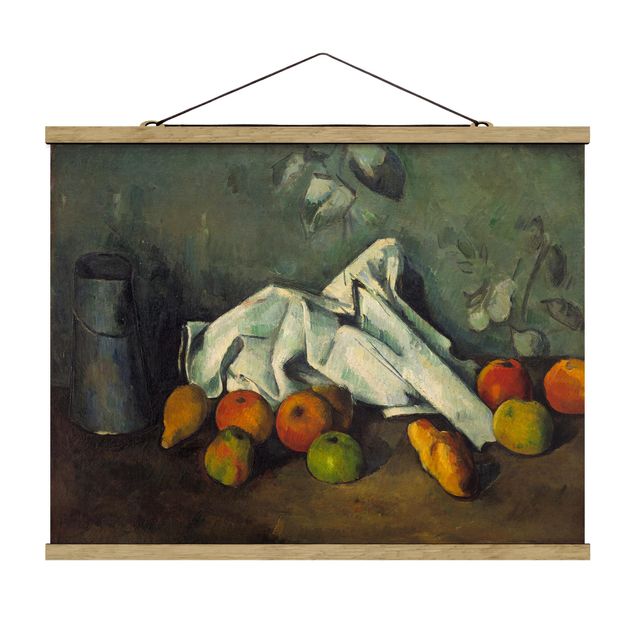 Tableau artistique Paul Cézanne - Nature morte avec bidon de lait et pommes