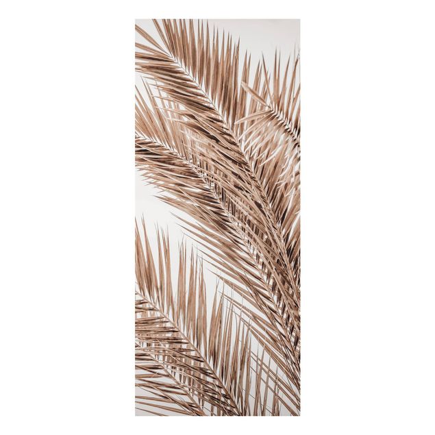 Tableau paysage Feuilles de palmier couleur bronze