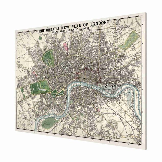 Tableau carte du monde Tableau Vintage Londres