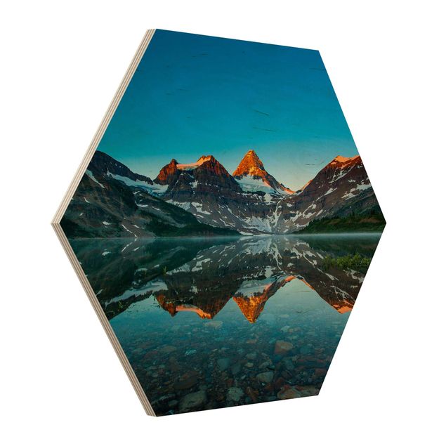 Tableaux Paysage de montagne au lac Magog au Canada