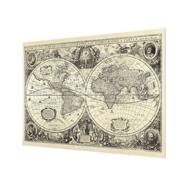 Fond de hotte - Vintage World Map Antique Illustration