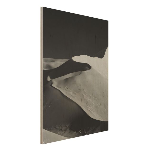 Tableaux en bois avec paysage Désert - Dunes Abstraites