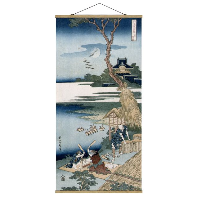Tableaux modernes Katsushika Hokusai - Un paysan traversant un pont