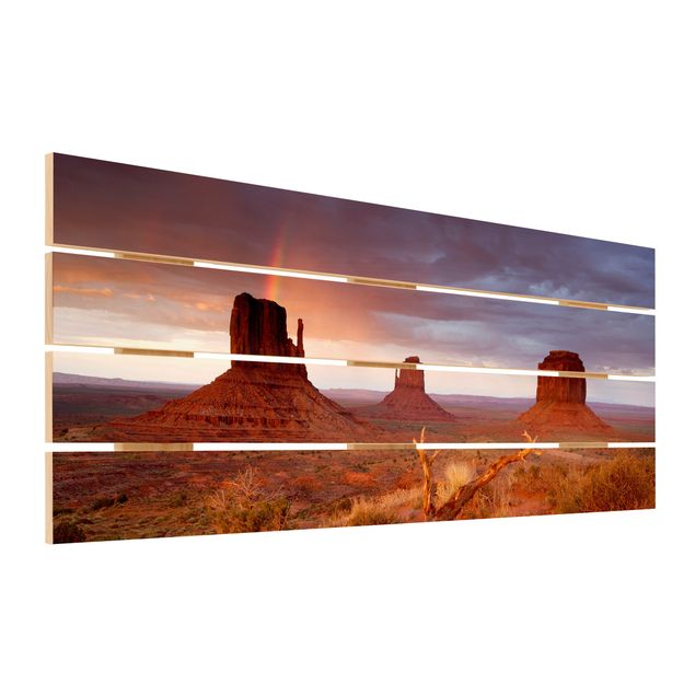Impression sur bois - Monument Valley At Sunset