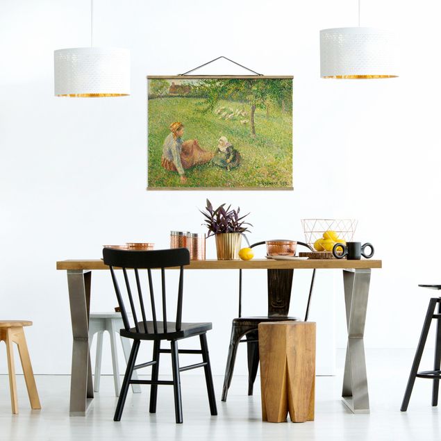 Tableaux pointillisme Camille Pissarro - Le pâturage des oies