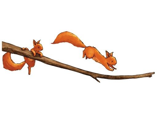 Déco chambre bébé Écureuils sur la branche
