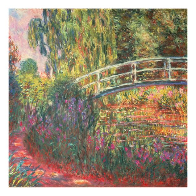 Fonds de hotte avec fleurs Claude Monet - Pont japonais dans le jardin de Giverny