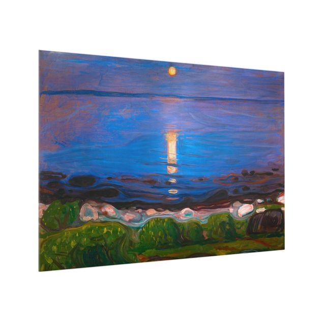 Tableau expressionnisme Edvard Munch - Nuit d'été au bord de la plage