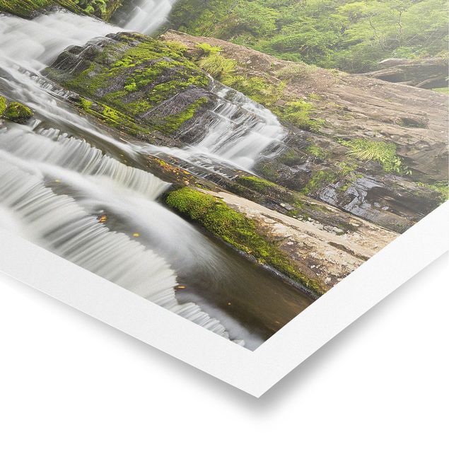 Poster paysage McLean Falls en Nouvelle-Zélande