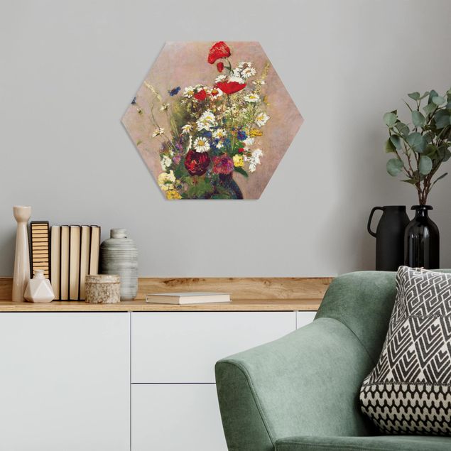 Tableau coquelicots Odilon Redon - Vase à fleurs avec des coquelicots