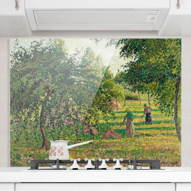 Déco mur cuisine Camille Pissarro - Pommiers et faneurs, Eragny