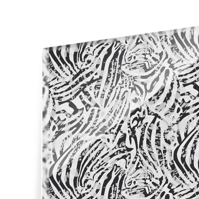 Fonds de hotte - Zebra Pattern In Shades Of Grey - Format paysage 3:2