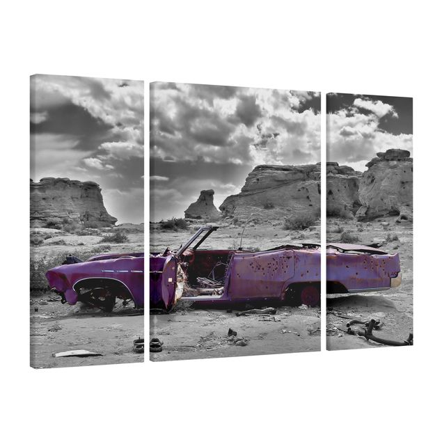 Tableau voiture Cadillac rose