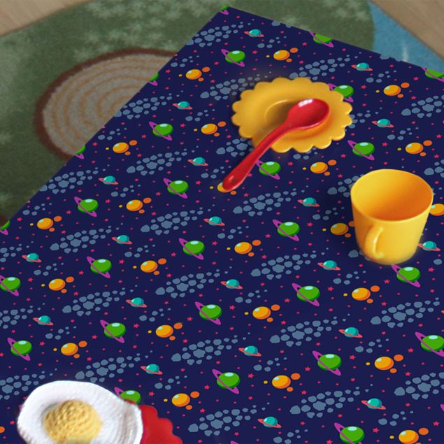 Adhésif meuble motif Motif d'enfants de l'espace avec planètes et étoiles