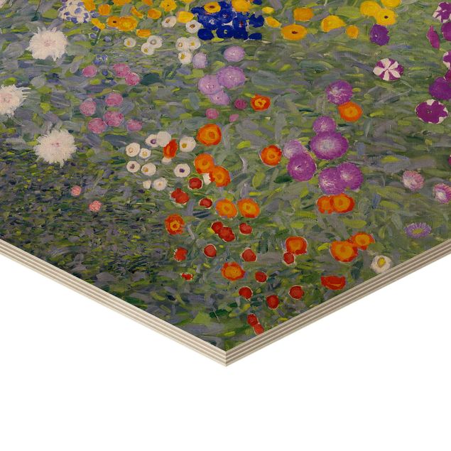 Impression sur bois Gustav Klimt - Jardin de cottage