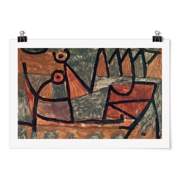 Tableau abstrait Paul Klee - Voyage en bateau sinistre
