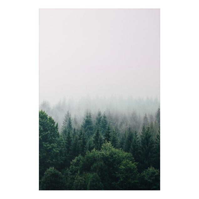 Tableau paysages Forêt Brumeuse Crépuscule