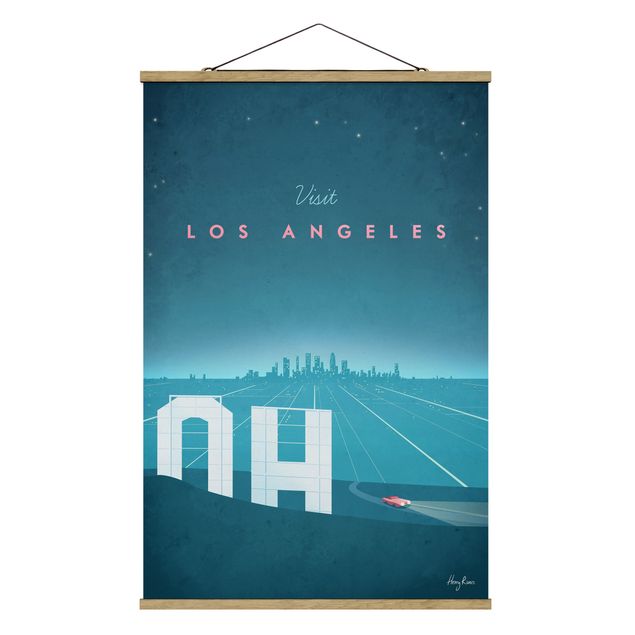 Tableau reproduction Poster de voyage - Los Angeles