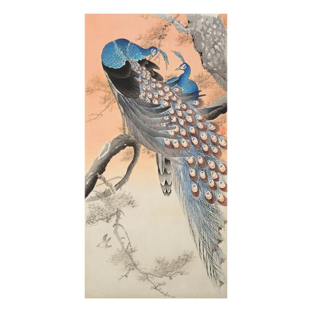Tableau animaux Illustration vintage Paon Asiatique I