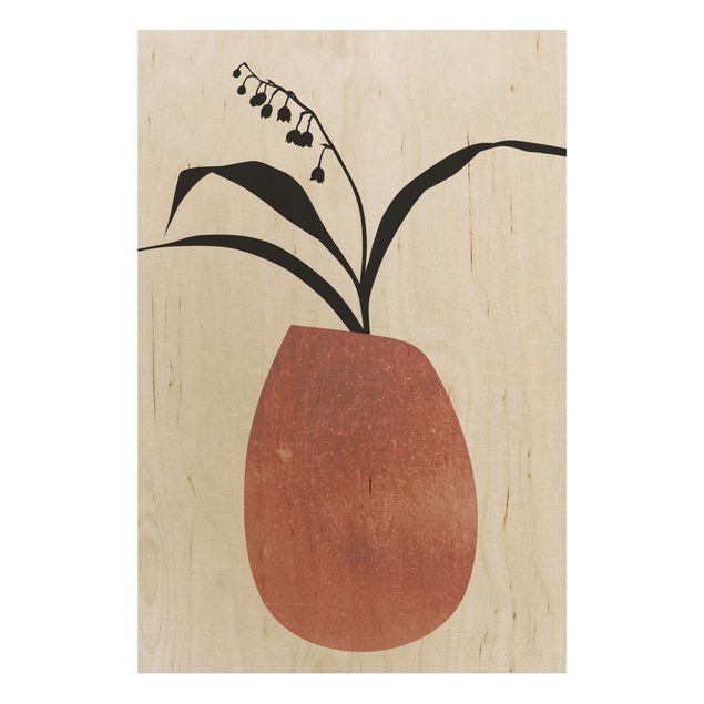 Tableaux en bois avec fleurs Monde végétal graphique - Muguet