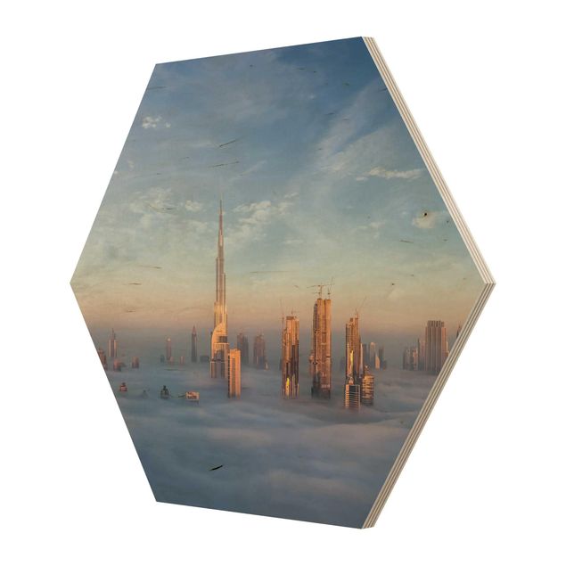 Hexagone en bois - Dubai Above The Clouds