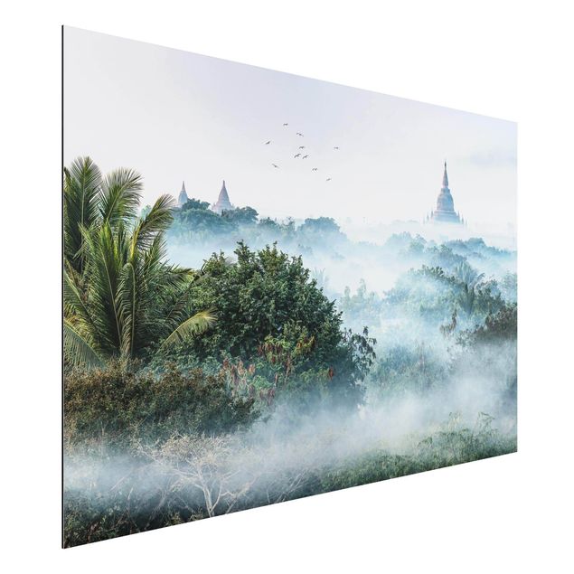 Décorations cuisine Brouillard matinal sur la jungle de Bagan