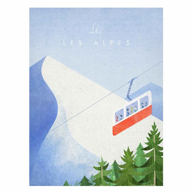 Tableau montagnes Campagne touristique - Les Alpes
