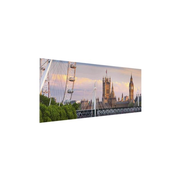 Tableaux en verre architecture & skyline Westminster Palace London
