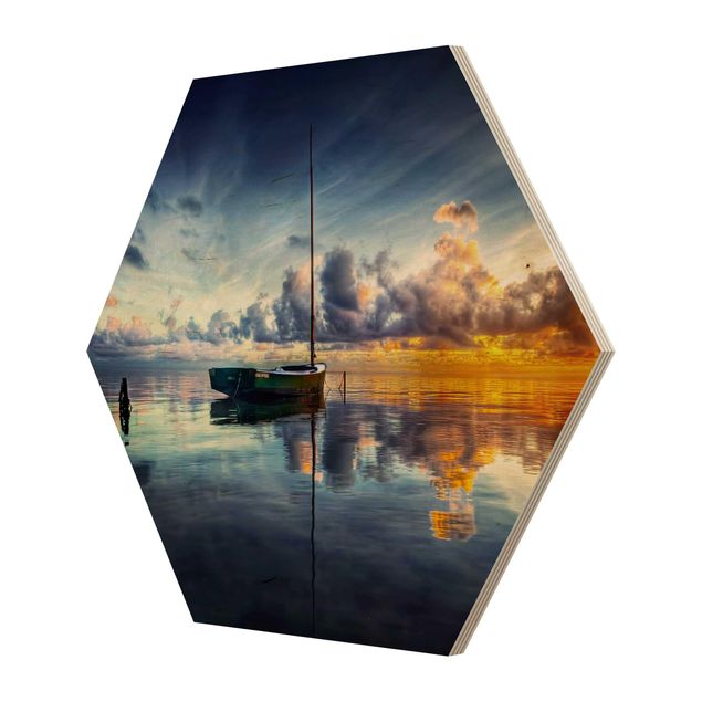 Hexagone en bois - Time For Reflection