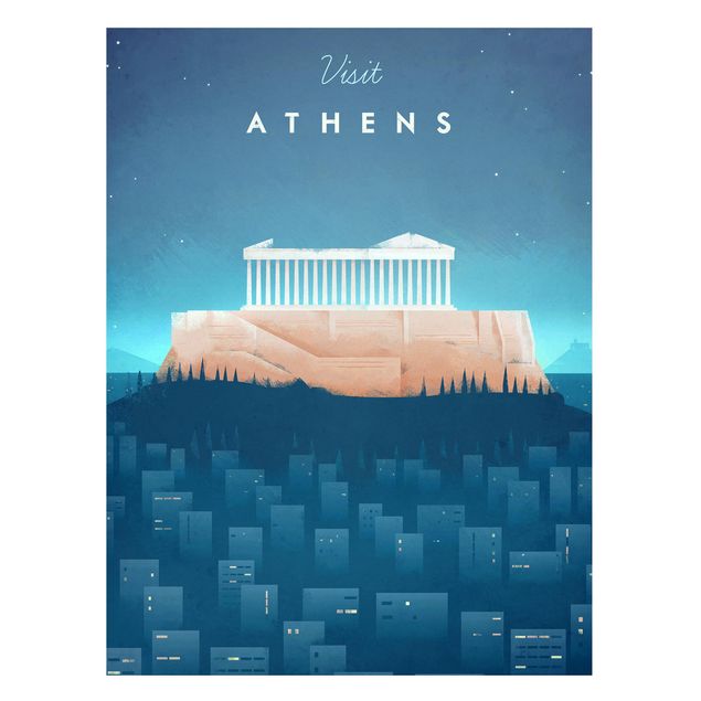 Tableau vintage Poster de voyage - Athènes