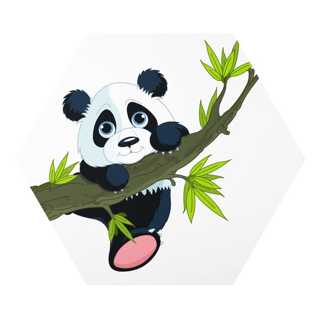 Tableaux modernes Panda grimpeur
