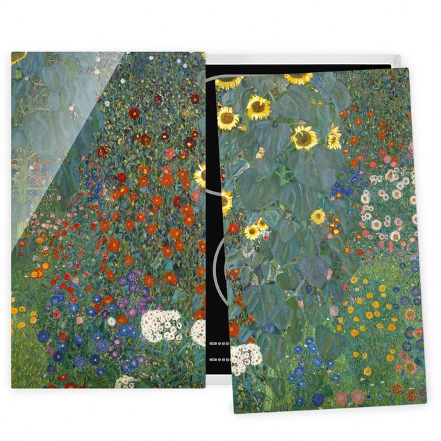 Déco mur cuisine Gustav Klimt - Tournesols de jardin